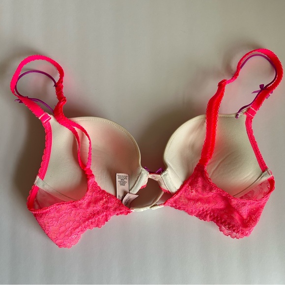 🩷VICTORIA SECRET CLASSIC PUSH UP LACE PINK ADJUSTABLE BRA SIZE 34B TRENDING - Picture 4 of 10